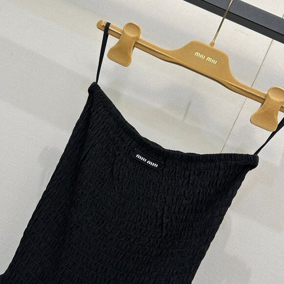 MiuMiu Micro Logo Strapless Puff Dress - Picture 2 of 8